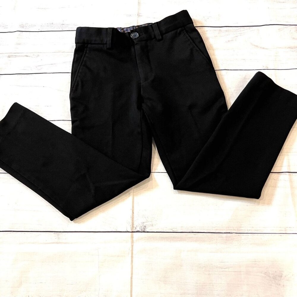 Armando Martillo Black Dress Stretch Pants, Slim Fit